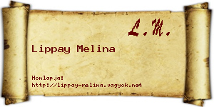 Lippay Melina névjegykártya